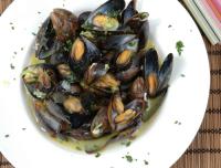 Musslor i vitt vin Moules marinièrs